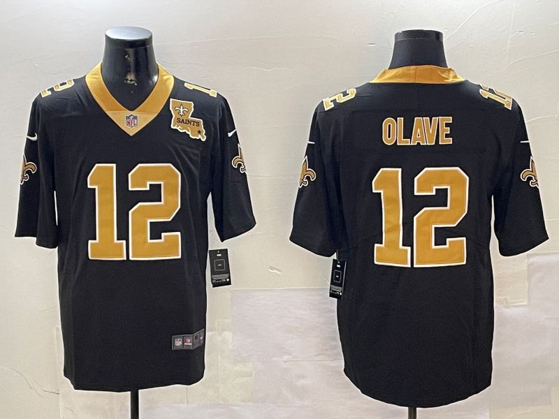 Men New Orleans Saints #12 Olave Black Second generation 2024 Nike Limited NFL Jersey style 2->new orleans saints->NFL Jersey
